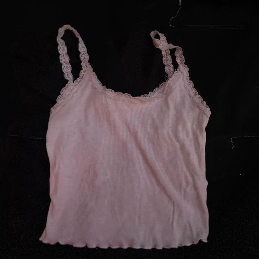white laced tank top